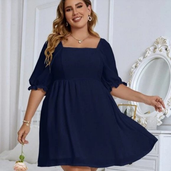 2/$15 or 3/$20 Plus Shirred A Line Dress - Picture 2 of 4